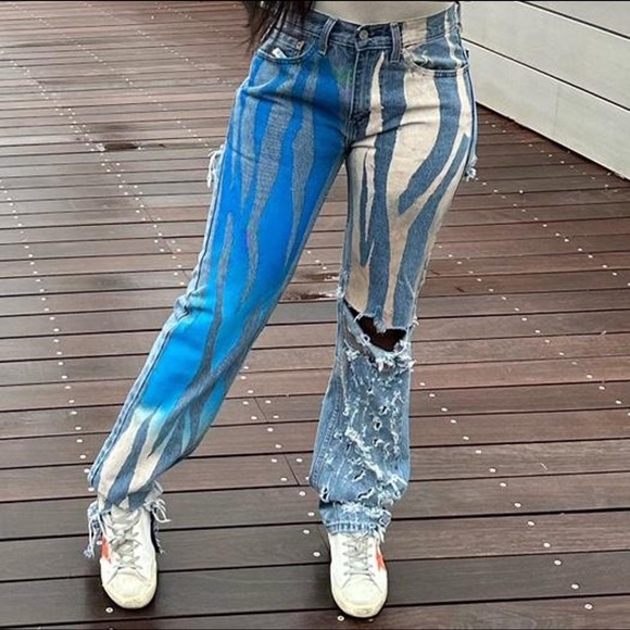 distressed jeans